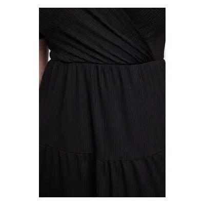 Trendyol Curve Black*001 Crepe Knitted Plus Size Dress