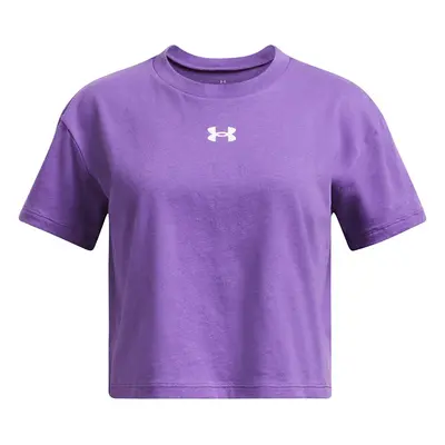 Dívčí tričko Under Armour CROP SPORTSTYLE LOGO SS