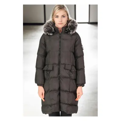 Z6706 DEWBERRY WOMEN'S COAT-BLACK-1