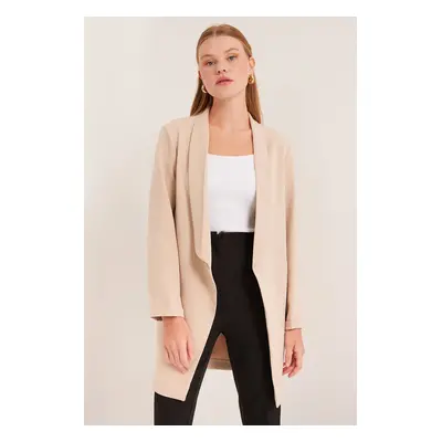 Bigdart Women's Cream Long Blazer Jacket