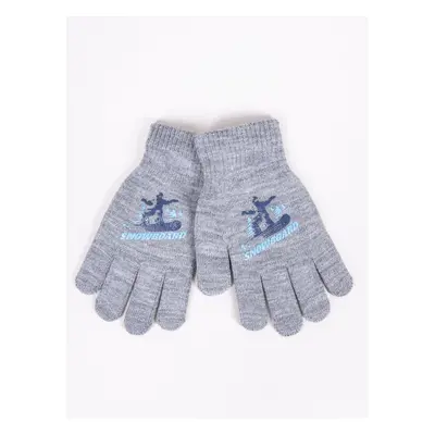 Yoclub Kids's Boys' Five-Finger Gloves RED-0012C-AA5A-015