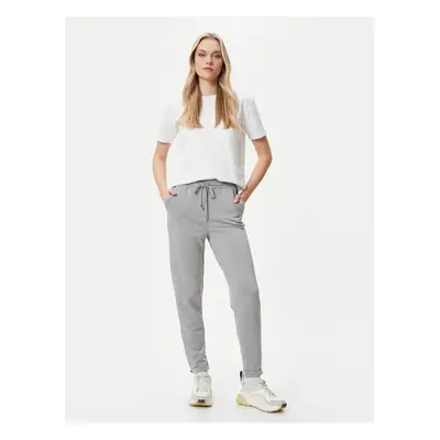 Koton Jogger Trousers with Lace Waist and Pocket Modal Blend