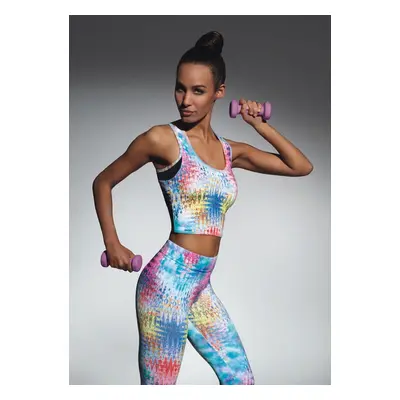 Bas Bleu Crop top TESSERA-TOP sporty with a colourful print