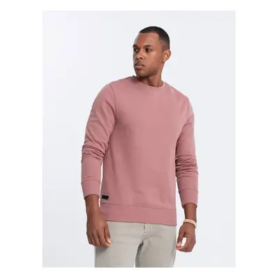 Ombre Men's BASIC cotton non-stretch sweatshirt - dark pink