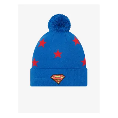 Červeno-modrý klučičí vzorovaný kulich New Era Star Bobble - unisex