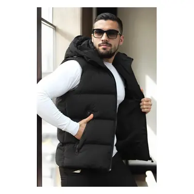 98149 Dewberry Hooded Mens Vest-BLACK