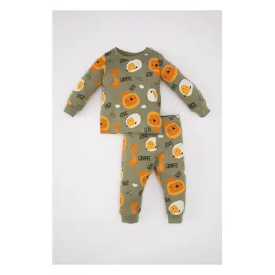 DEFACTO Baby Boy Patterned Long Sleeve Pajamas Set