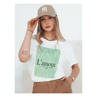 T-shirt damski LAMOUR biały Dstreet