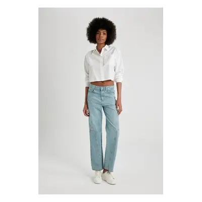 DEFACTO 90's Wide Leg High Waist Wide Leg Long Jean Pants