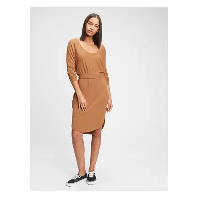 GAP Šaty softspun banded waist dress - Dámské