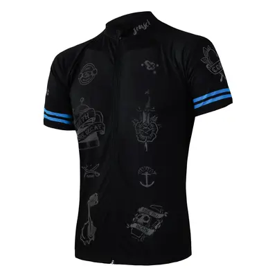 Pánský dres Sensor Cyklo Tattoo Black