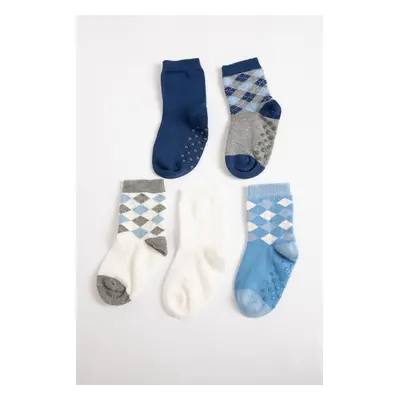 DEFACTO Baby Boy Seamless 5-Piece Cotton Long Socks