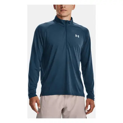 Under Armour Tričko UA STREAKER HALF ZIP-BLU - Pánské