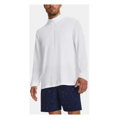 Under Armour Tričko UA SEAMLESS STRIDE 1/4 ZIP-WHT - Pánské