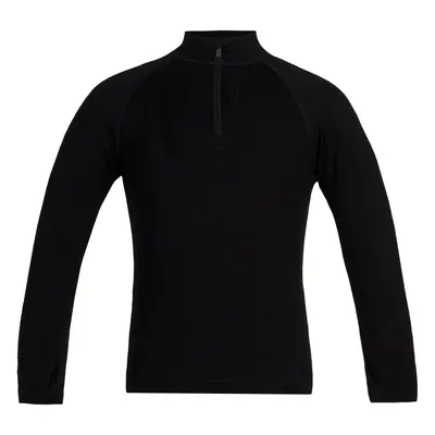 Dětské tričko Icebreaker K Tech LS Half Zip BLACK