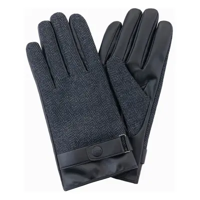 Ombre Elegant men's mixed material gloves - graphite melange