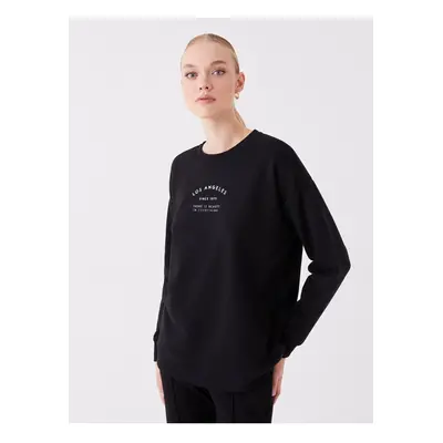 LC Waikiki Crew Neck Printed Long Sleeve Oversize Women's Sweatshirt