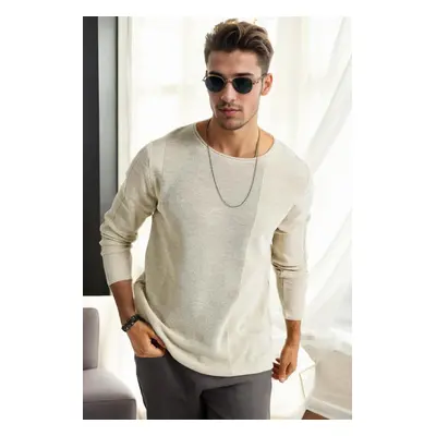 60226 Dewberry Knitwear Menswear Sweater-BEIGE