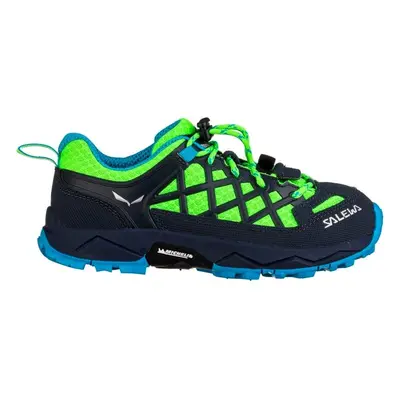 Dětská outdoorová obuv Salewa Wildfire Ombre Blue/Fluo Green UK 12,5 (Kid)