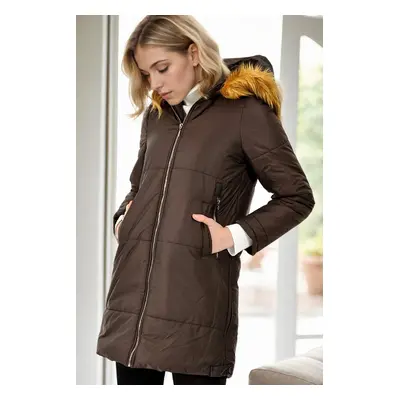 Z6590 DEWBERRY LADIES' COAT-COFFEE