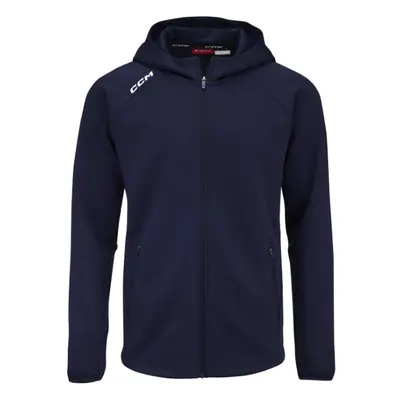 Pánská mikina CCM LOCKER ROOM FLEECE FULL ZIP HOODIE true navy