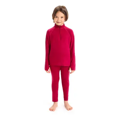 Dětské tričko Icebreaker K Tech LS Half Zip Cherry