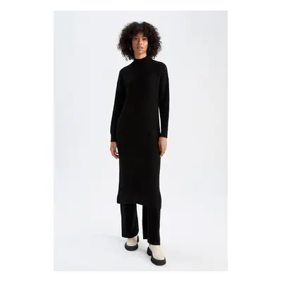 DEFACTO Regular Fit Turtleneck Thessaloniki Knitted Maxi Knitwear Dress