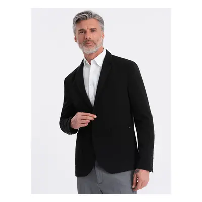 Ombre Men's jacket with patch pockets - black