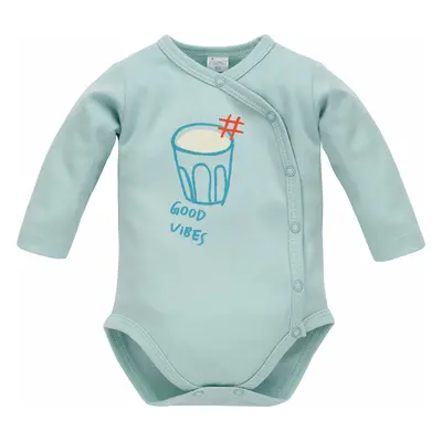 Pinokio Kids's Orange Flip Bodysuit Buttoned Longsleeve