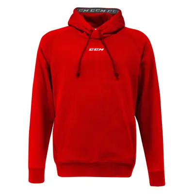 Pánská mikina CCM Team Fleece Pullover Hoodie Red