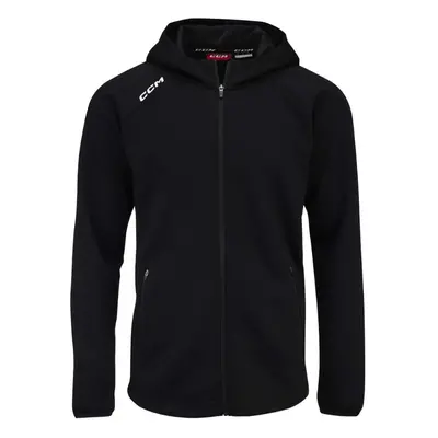 Pánská mikina CCM LOCKER ROOM FLEECE FULL ZIP HOODIE black