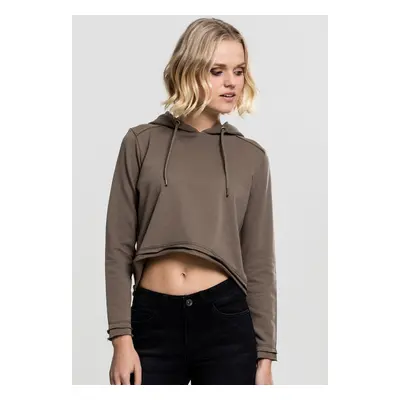 Dámská vojenská barva Cropped Terry Hoody