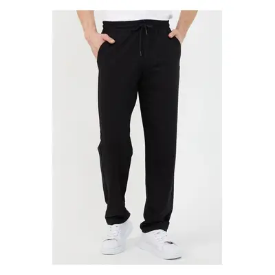 82904 Dewberry Straight Leg Relaxed Cut Mens Sweatpant-BLACK