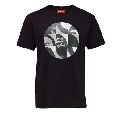 Pánské tričko CCM NOSTALGIA PUCKS S/S TEE SR Black