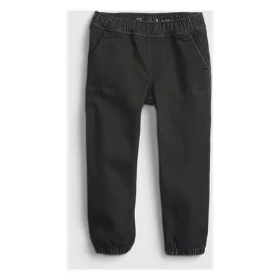 GAP Dětské džiny black denim joggers - Kluci