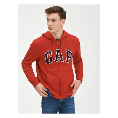 GAP Mikina na zip logo - Pánské