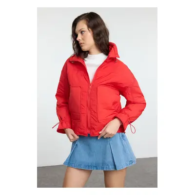 Trendyol Red Oversize Mould Water Repellent Quilted Puffer Jacket