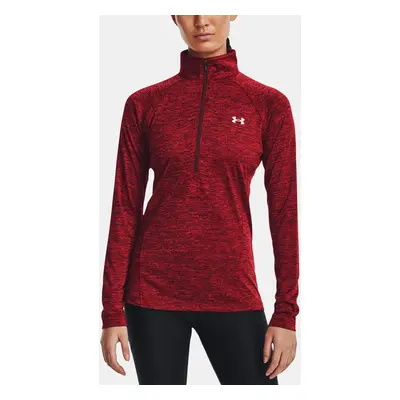 Under Armour Tričko Tech 1/2 Zip - Twist-RED - Dámské