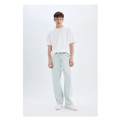 DEFACTO Baggy Fit Wide Pattern Normal Waist Wide Leg Jean Trousers