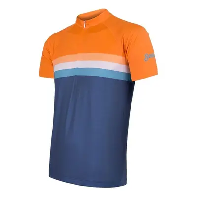 Pánský dres Sensor Cyklo Summer Stripe Blue/Orange