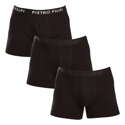 3PACK pánské boxerky Pietro Filipi černé