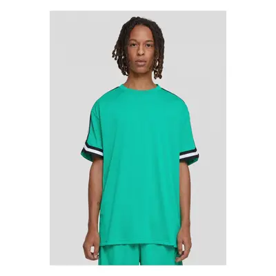 Pánské tričko Oversized Stripes Mesh Tee - zelené