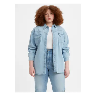 Levi&#39;s Světle modrá dámská džínová oversize košile Levi's® Dorsey Western - Dámské