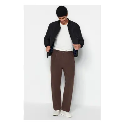 Trendyol Limited Edition Khaki Unisex Balloon Fit Woven Gabardine Cotton Trousers