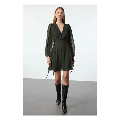 Trendyol Khaki Plain Woven Dress