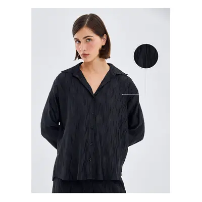 LC Waikiki Textured Oversize Women's Shirt