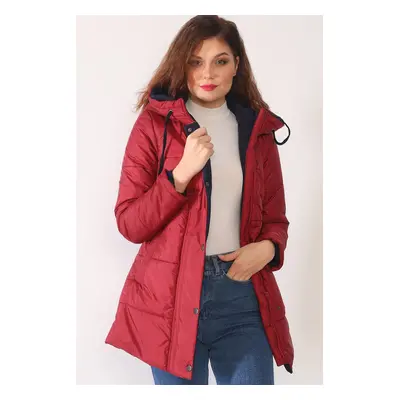 Z6660 DEWBERRY WOMEN'S COAT-BURGUNDY