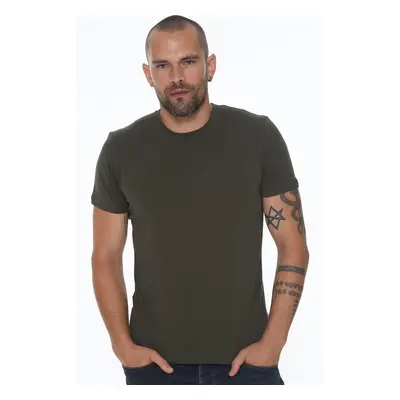 T8569 DEWBERRY BICYCLE COLLAR MEN'S T-SHIRT-KHAKI