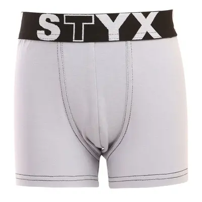 Dětské boxerky Styx sportovní guma světle šedé