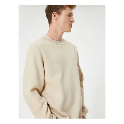 Koton Basic Sweatshirt Crew Neck Long Sleeve Raised